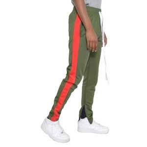 Elwood Men's M Drop Crotch Green Red Stripe Retro Jogger Street Wear Track Pants